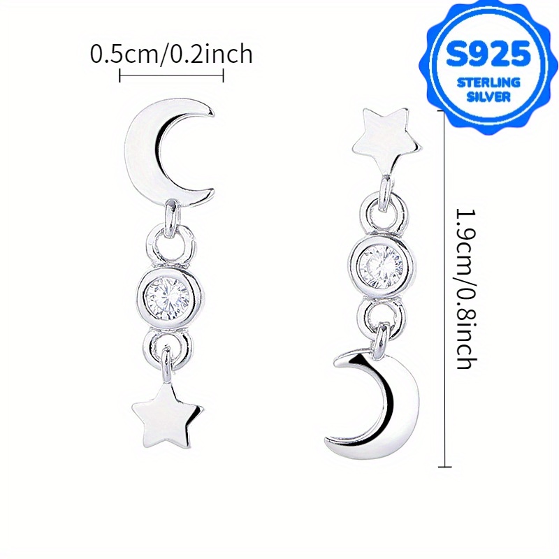 2 Women'S Earrings Hypoallergenic 925 Sterling Silver Stylish Spring Summer