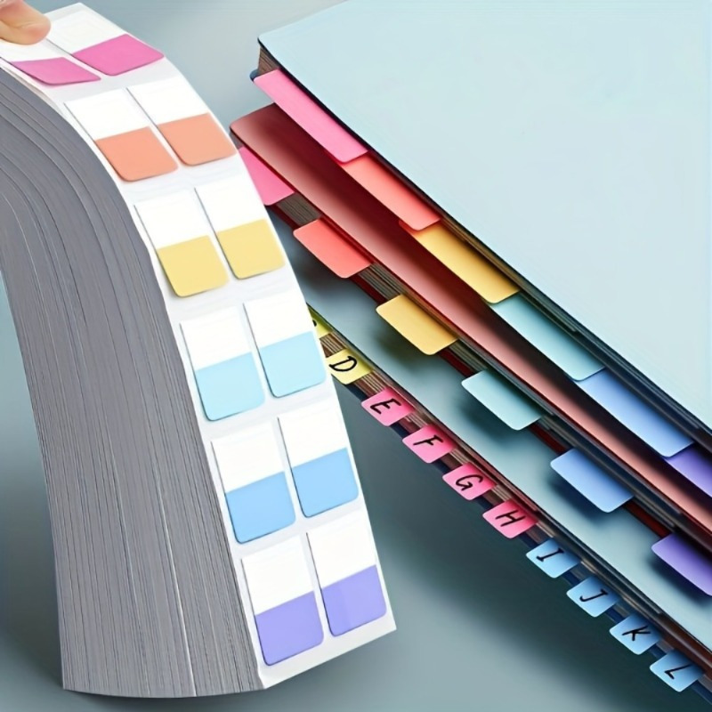 

240pcs Versatile Plastic Index Tabs - Reusable Page Markers & Document File Organizers For Office Management