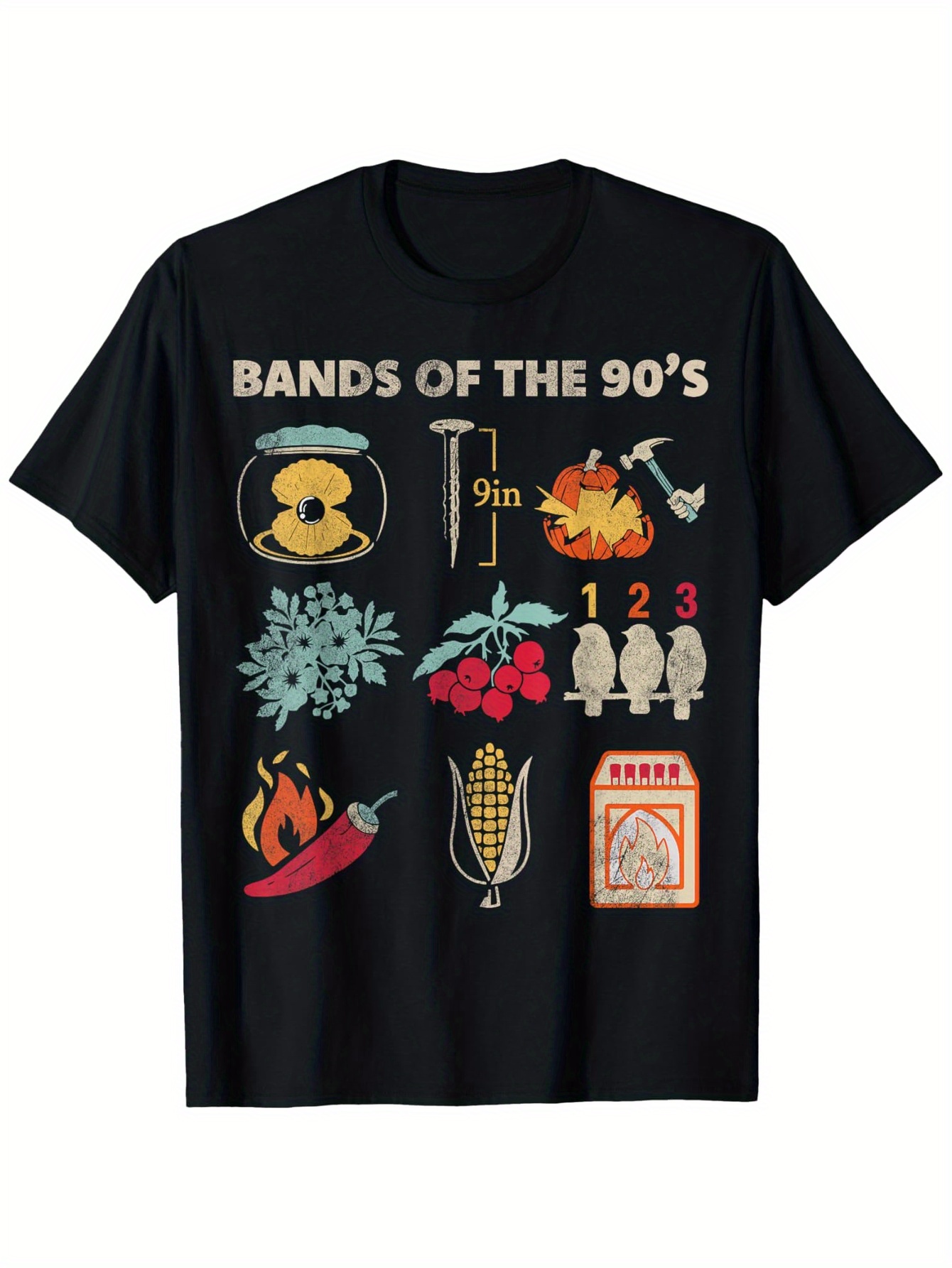 mens 90s retro rock band graphic t shirt vintage Temu Australia