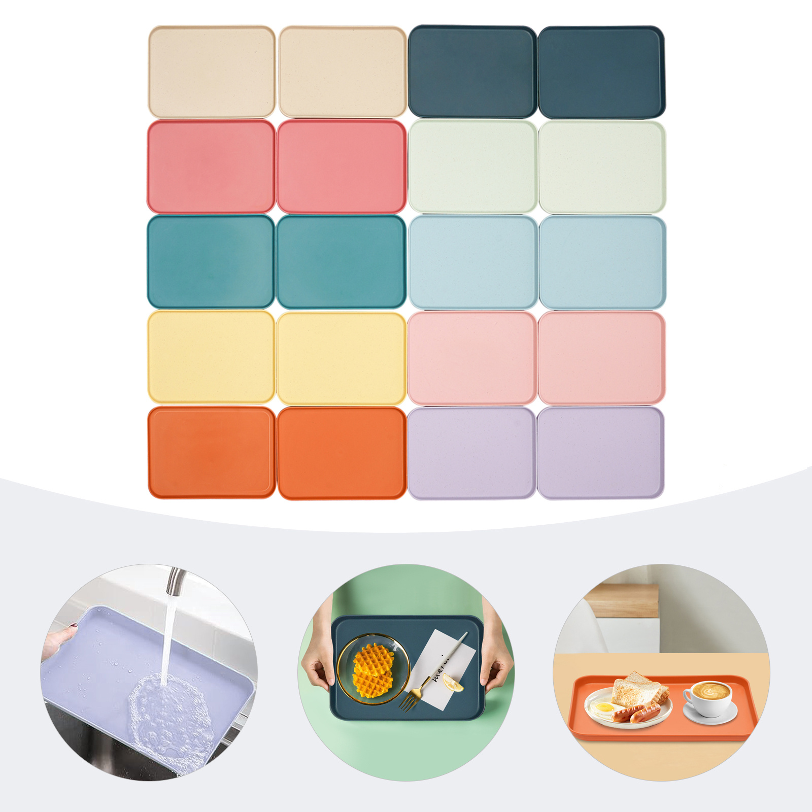 TEMU Set Of 20 Decorative Plates (31 X 22cm) In 10 Colors-an Elegant Decorative Piece Perfect For Displaying In Your Home, Studio, Or Practice Space,