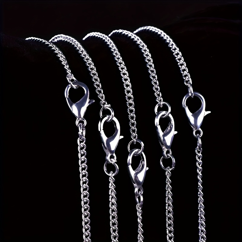 5pcs Unisex Stainless Steel Necklace Set, Perfect for Gifting