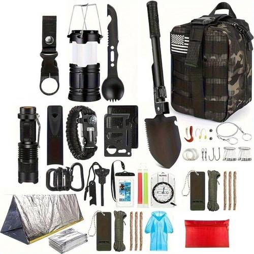 survival kits with 15 in 1 survival kits with magnesium heavy duty compact survival gear suitable for camping hunting fishing essential for men outdoor emergency preparedness birthday christmas father day gift no