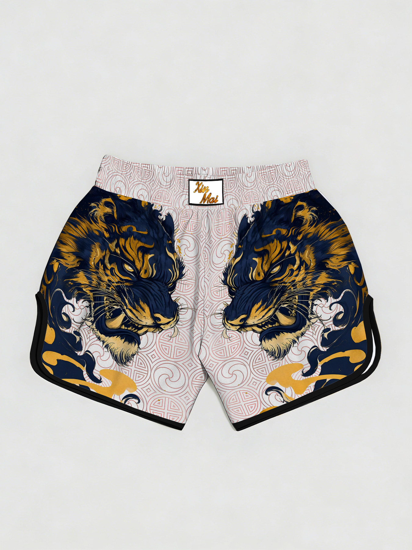 mens fashion muay thai training shorts quick dry lightweight comfortable   shorts mens tiger print