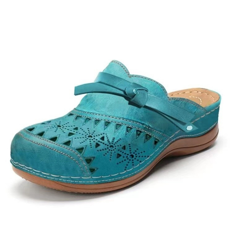 2026 New Arrival Women's Round Toe Platform Wedge Slippers, Bohemian Style Casual Sandals, Breathable Outdoor Summer Slides, Plus Size , Women Shoes