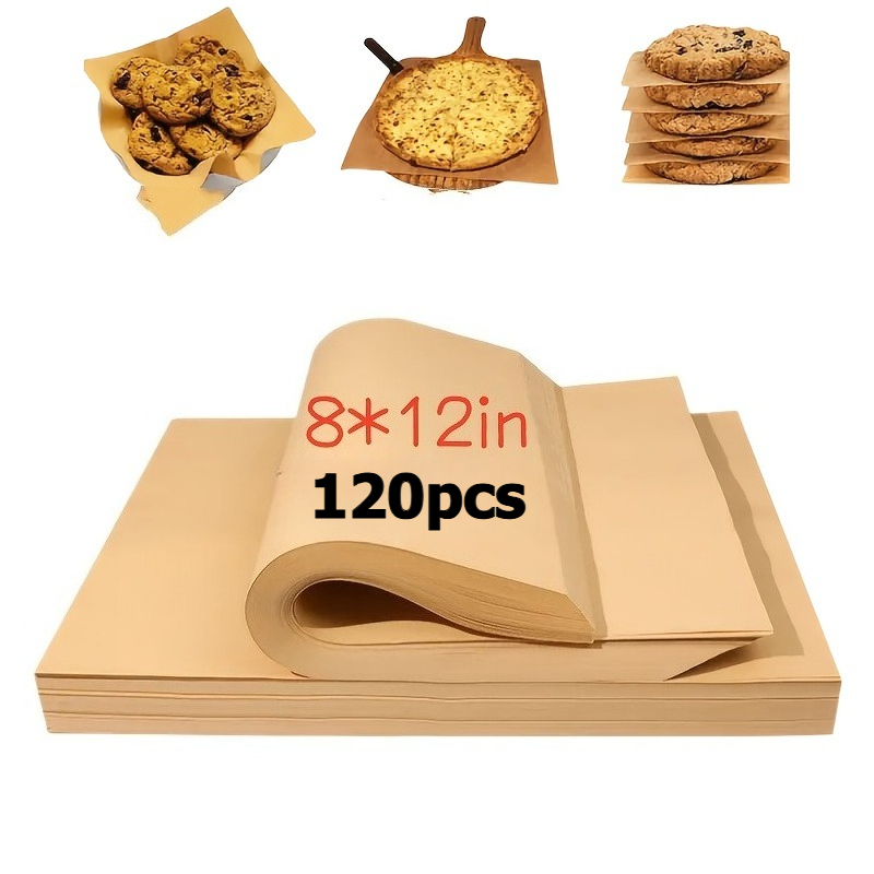 Image of 120pcs 8*12in Disposable Baking Paper For Food Packaging, Baking , Baking Mat Paper