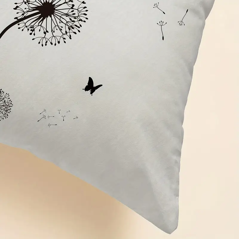 1pc double sided dandelion print throw pillow cover decorative pillowcase with envelope closure machine washable for sofa bedroom living room car decor no insert included Product details 4