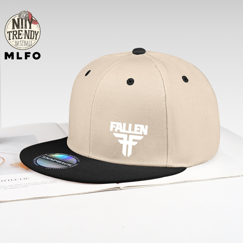 TEMU 1pc Fallen Letter Print Flat Brim Baseball Cap, Unisex Trendy Hip Hop Skateboard Hat, Lightweight Breathable Adjustable Snapback, Perfect For