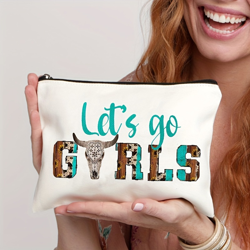 

2pcs Let' Skull Cosmetic Bag, Cosmetic Bag, Christmas