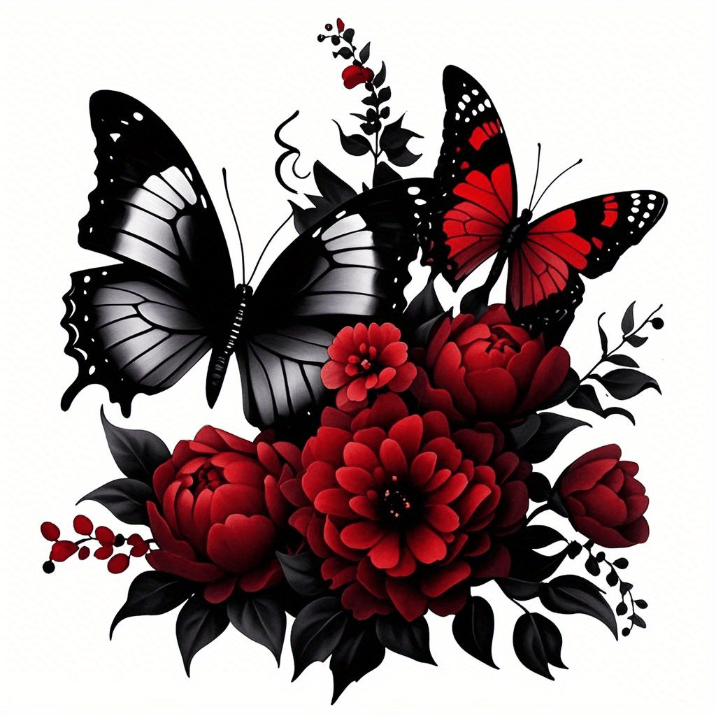 TEMU 1 Heat Transfer Sticker, And Floral Pattern Ironing Sticker, Suitable For Diy T-shirts, Jackets, Pillowcases- Small Size, Letter , Hand Transfer