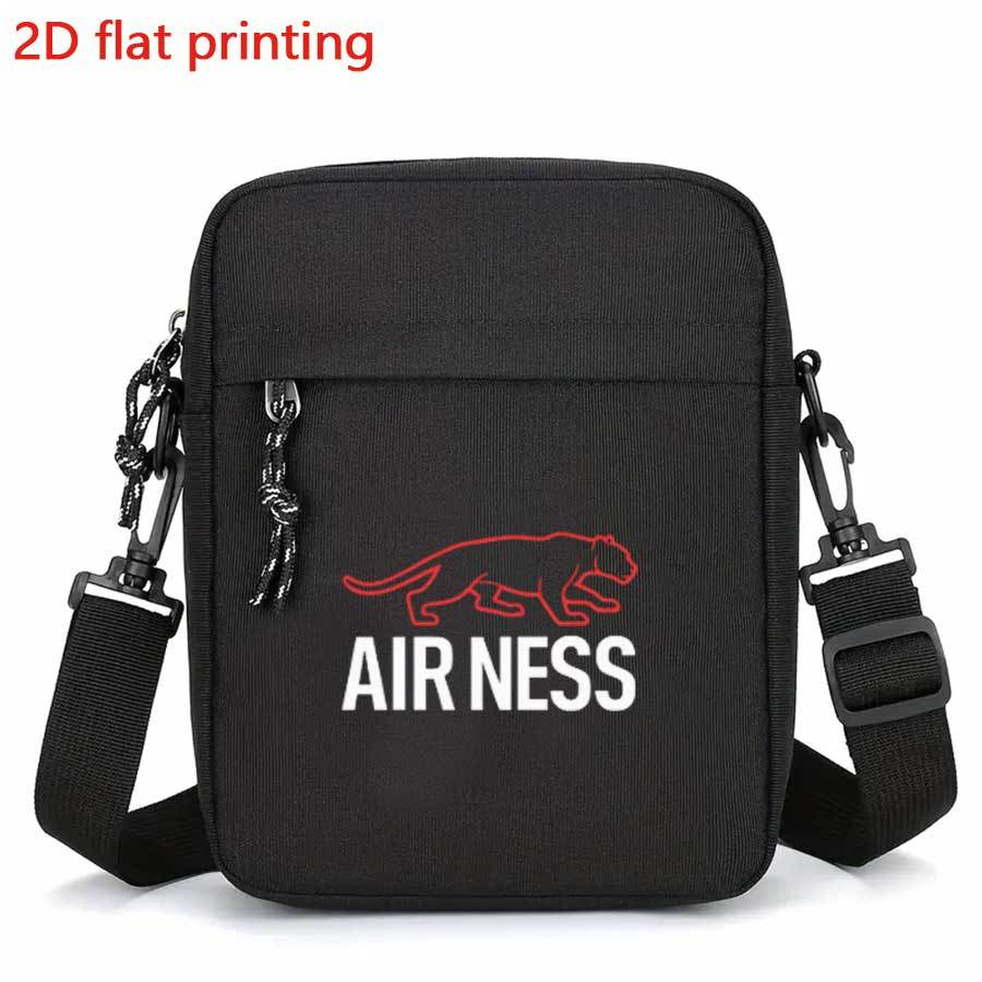 TEMU Sac à bandoulière simple pour homme | Sac à bandoulière unisexe noir avec imprimé , sangle d'épaule réglable, multi-compartiments, sac unisexe