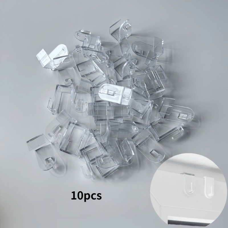 TEMU Lot de 10 crochets de décoration de fête, crochet pour rideau transparent, crochet pour couronne, crochet , convient aux portes et fenêtres avec