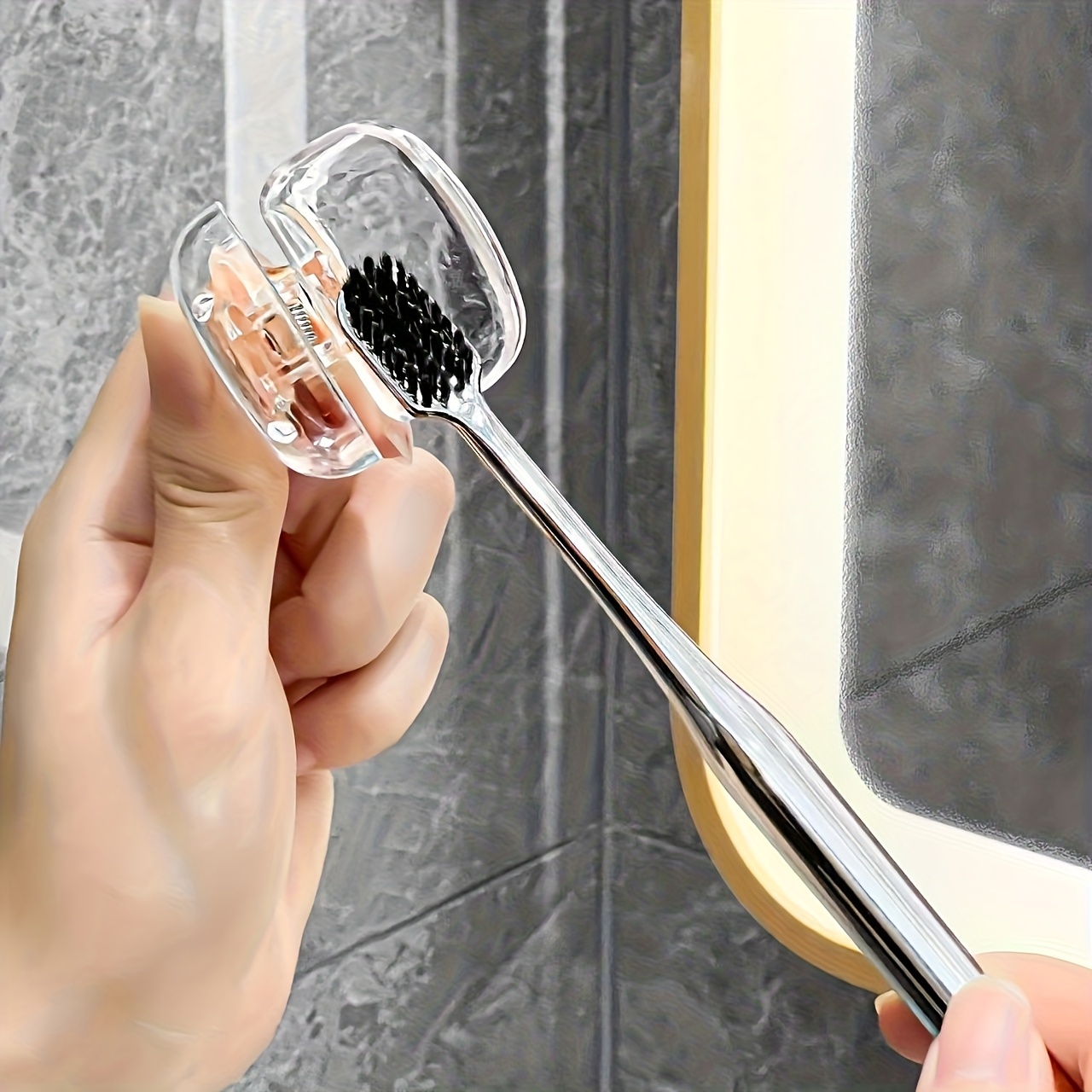 3pcs toothbrush head covers essential for   open and   for   bathroom and office use   clean hygienic accessory portable plastic material