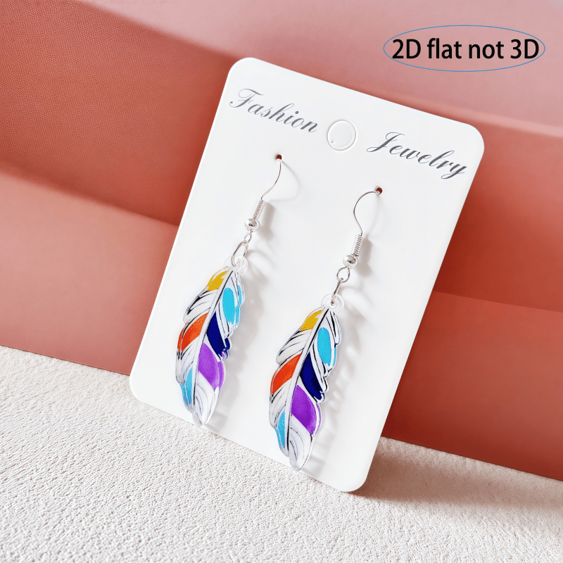 Bohemian Style Feather Dangle Earrings