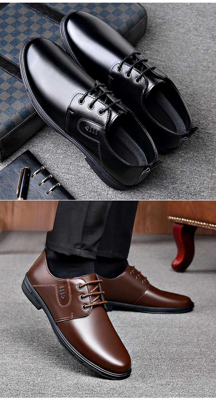 Chaussures polyvalentes pour affaires, déplacements, entretiens, mariage, chaussures de travail antidérapantes et résistantes à l'usure, chaussures de conduite à lacets, chaussures habillées pour hommes de style luxe léger