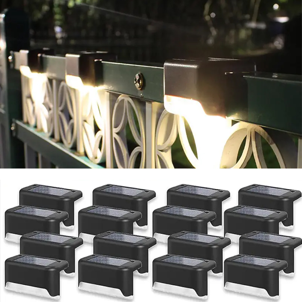 TEMU 20pcs Solar Outdoor Deck Light, Led Step Light, Ip54 Waterproof, Commercial Street Decorative Lights, Suitable For , , Stairs, Fences,