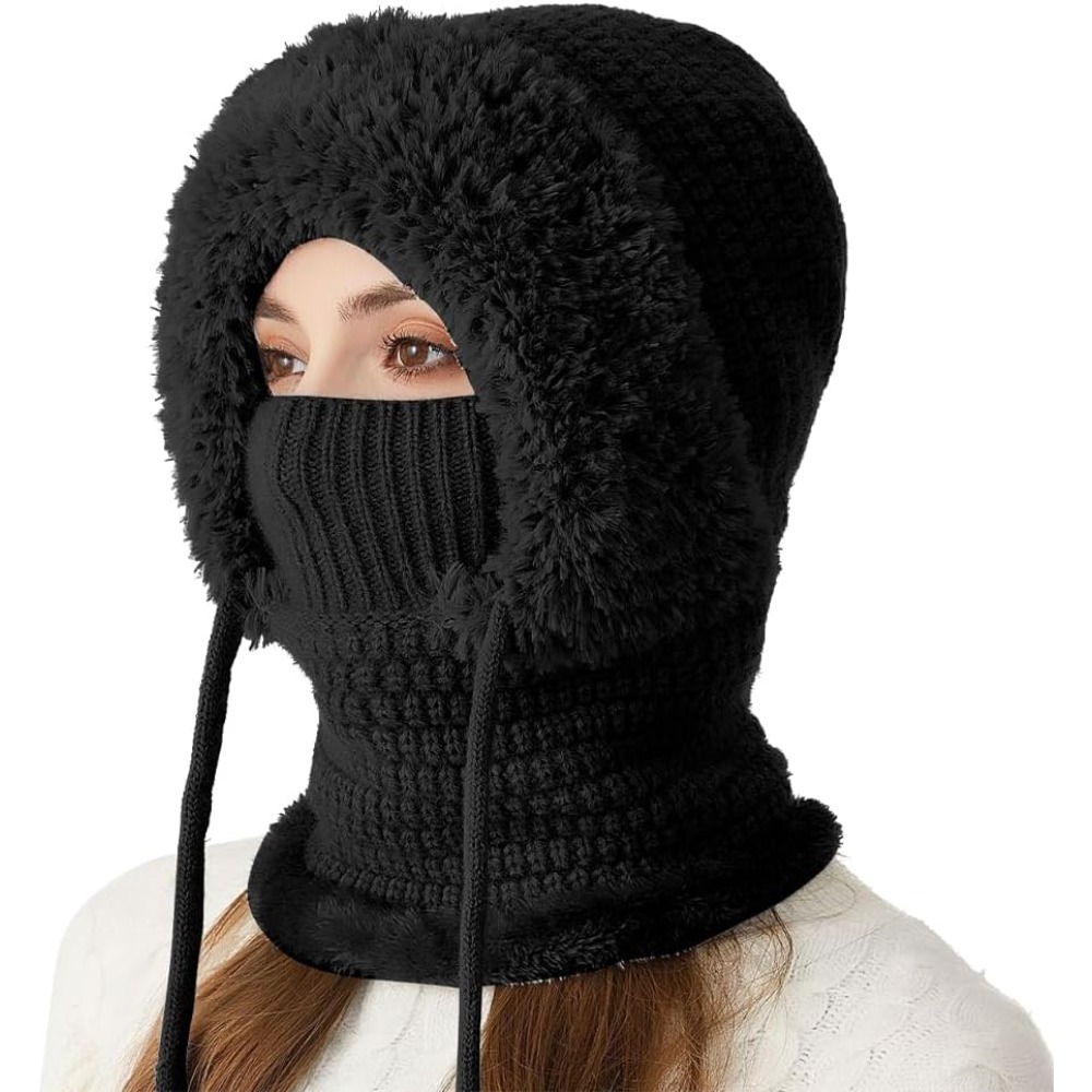 TEMU A Cozy And Breathable Winter Hat For Women, Complete With A Hooded Scarf And Face Mask, Ideal For Outdoor Activities Such As Skiing, And Includes For Ear Protection Against Cold Weather