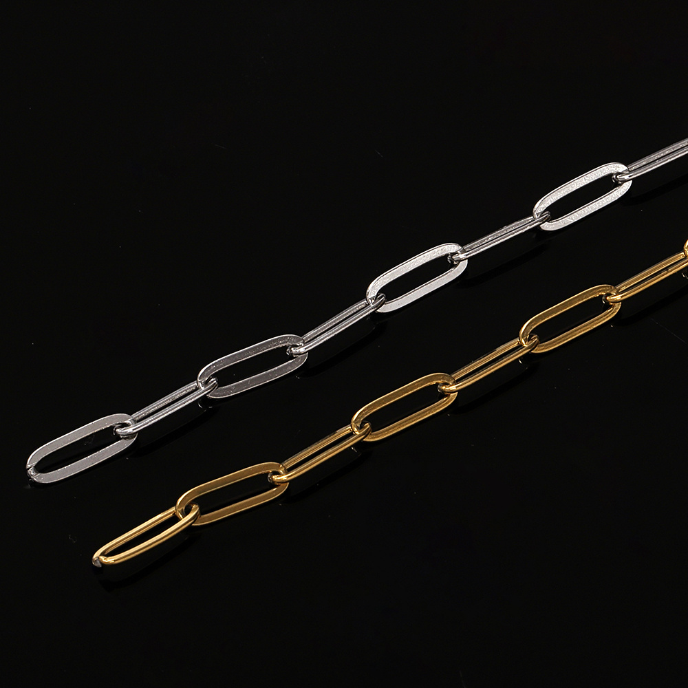 1M Stainless Steel Chain with 18K Golden Plating for DIY