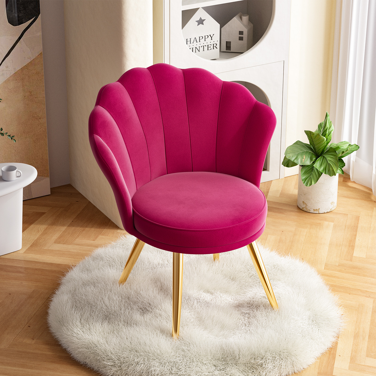 HOT Shell Chair Pink Arm Chair Accent Chair Blush Pink Shell