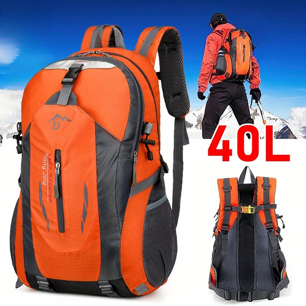 Image of 40l Hiking Backpack Lightweight Breathable Rucksack For Men Women Durable Daypack Travel Bag For Camping Cycling Skiing Climbing Trekking Mountaineer Outdoor Sports