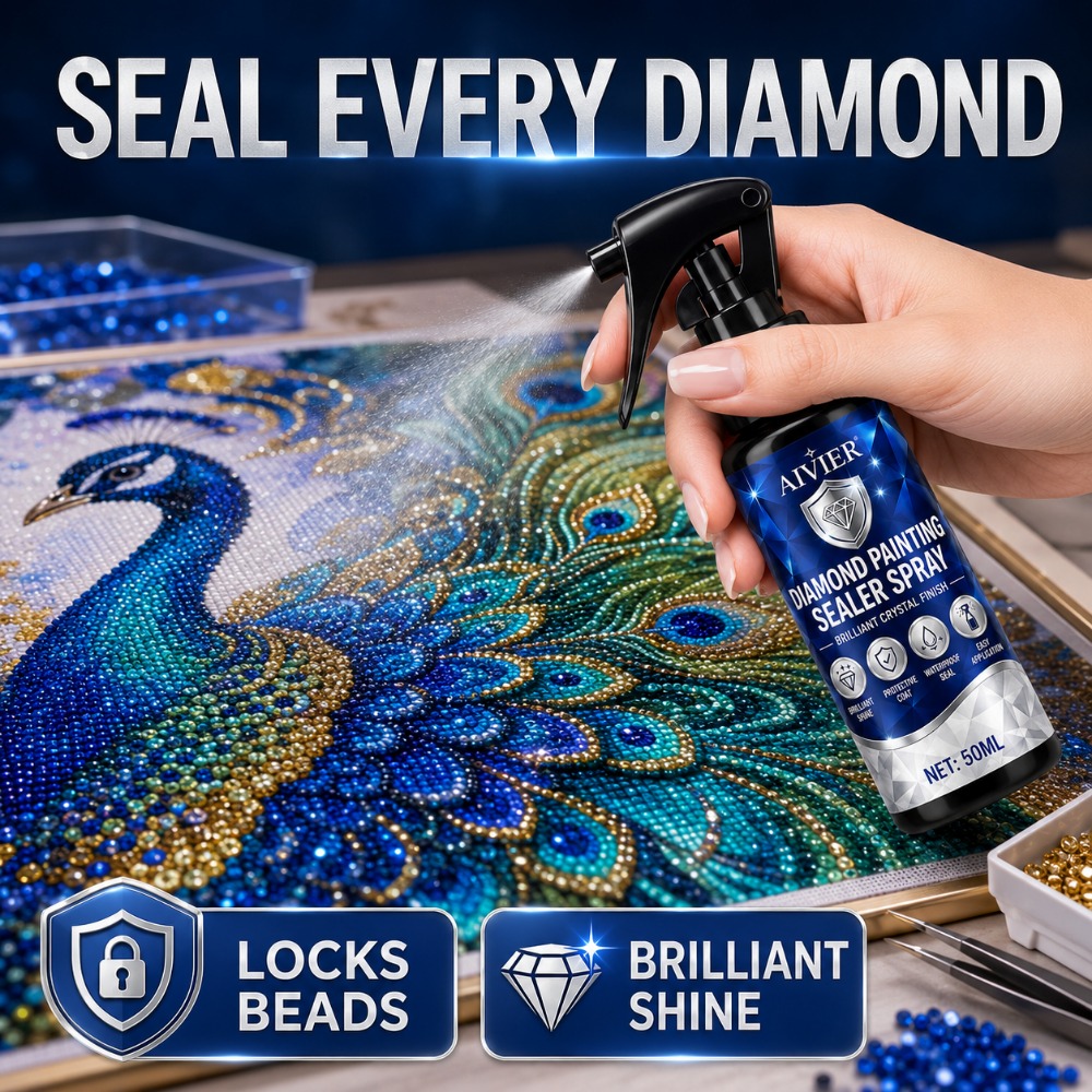 TEMU Diamond Painting Sealing Spray Suitable For Puzzles & Diy Crafts - Quick-dry Non-sticky Transparent Spray, Anti-falling For Diamond Beads,