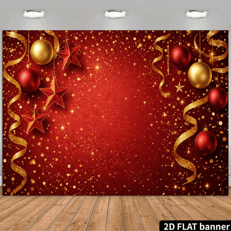 TEMU 2d Flat, 2d Flat, 2d Flat Background Cloth (background Cloth ), Colorful Christmas Decoration Background, Red Gradient Background, Spots, Red