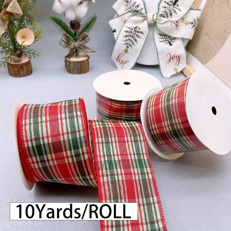TEMU Cinta de metálico a rayas y verdes, ideal para decoraciones de árboles de Navidad, manualidades navideñas, detalles de moda, decoración del