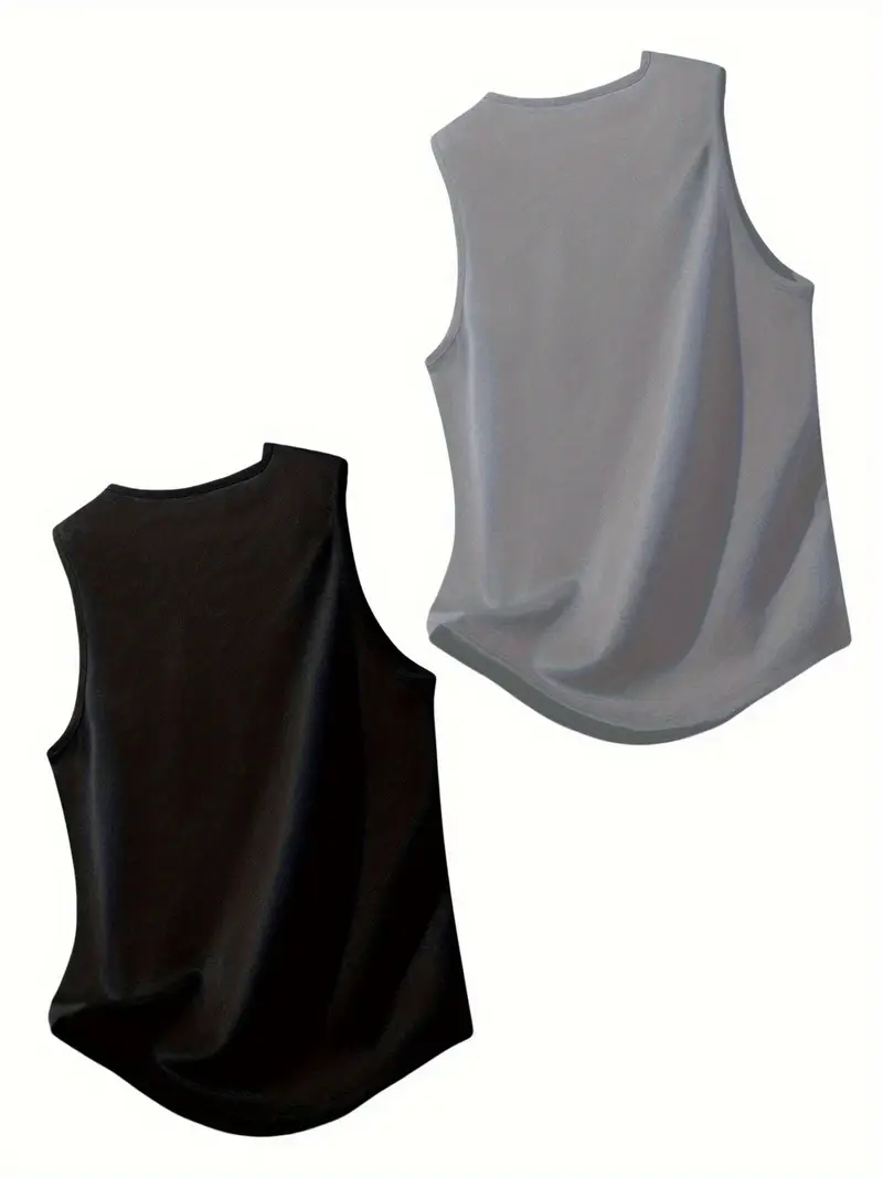 Set 2 Canotte Uomo Senza Maniche - Poliestere/Elastan, Per Palestra E Casual, Fitness E Workout - Foto 11