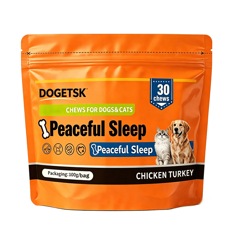 TEMU Dog Calming Chews - Help Daily , Premium , Easy To , Pet Supplies, Dog Supplements, Chicken Flavor, Treats, Dog Training, Relaxation, 100g Bag