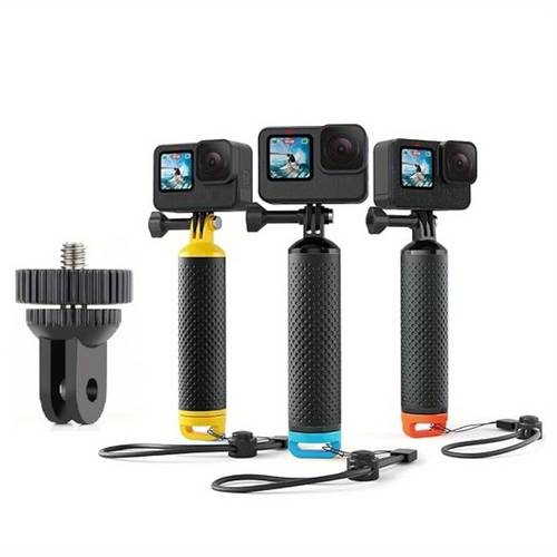 item picture floating hand grip monopod for gopro hero 13 12 11 10 6 5 1 and handle mount additions kit for cameras