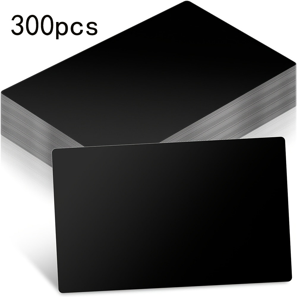 Image of Dofiki 300pcs Aluminum Blank Business Cards (86x54x0.21mm) For Laser Engraving Cards, Vip Cards, Business Cards, Holiday Greeting Card Gifts