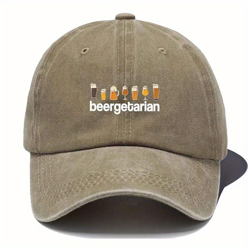 TEMU Gorra de béisbol de moda con estampado de cerveza, de la socialización en , para fiestas de y regalos festivos