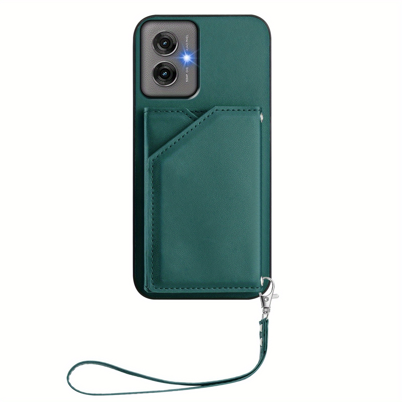 TEMU Phone Case: Peacock Green Kb06 Skin-feel Card Holder Multi-card Phone Case, New Fashionable Phone Case, Unisex For Men And Women, Suitable For