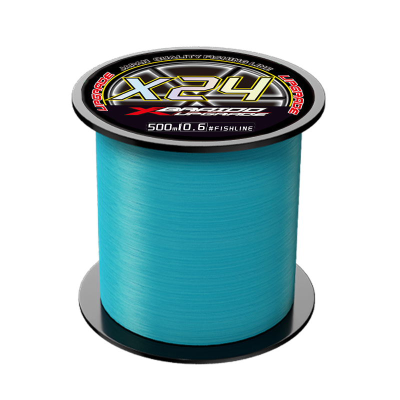 E-shop 24 Stränge PE Schnur, 500 Meter Blau Pink, Optionen. Geschmeidig und Verschleißfest, Geeignet für Süß- und Meeresangeln, Ideal für Angler und