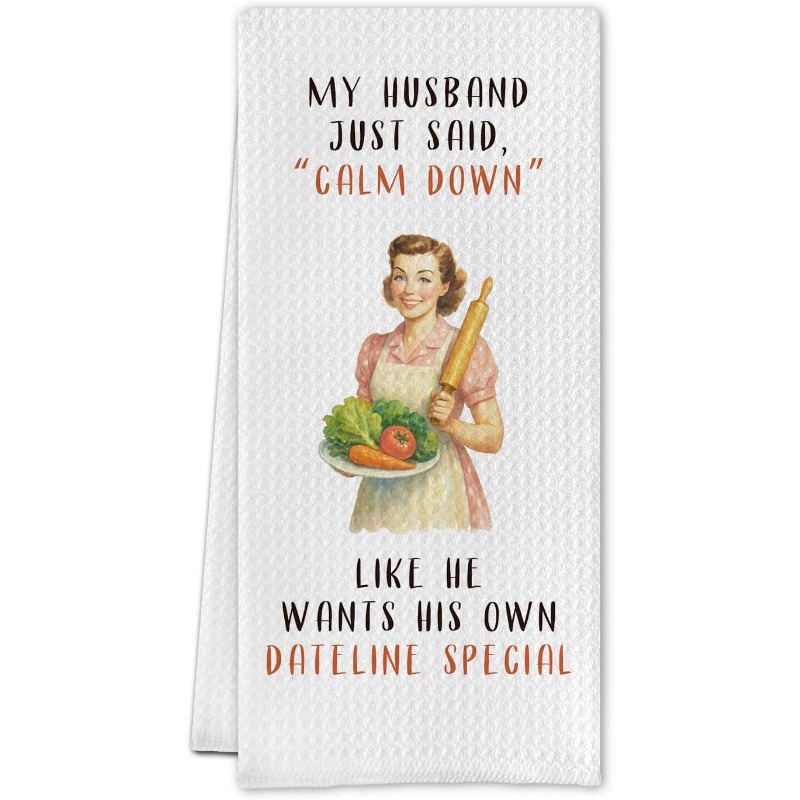 TEMU 1pc Kitchen Towels Measuring 18 By 26 Inches, Humorous And Satirical Designs, Perfect Gifts For Manage Households