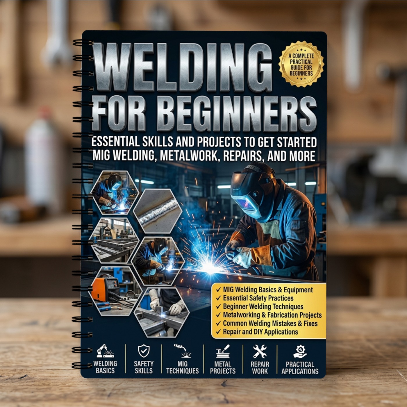 TEMU Welding Starter : Mig Welding & Metalworking Handbook Suitable For Home Repairs, Automotive Maintenance, Workshop Projects - Technical Notebook