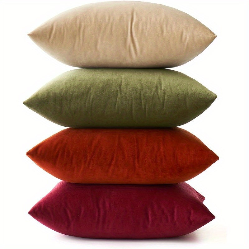 4 velvet pillowcases comfortable luxury cushion covers sofa