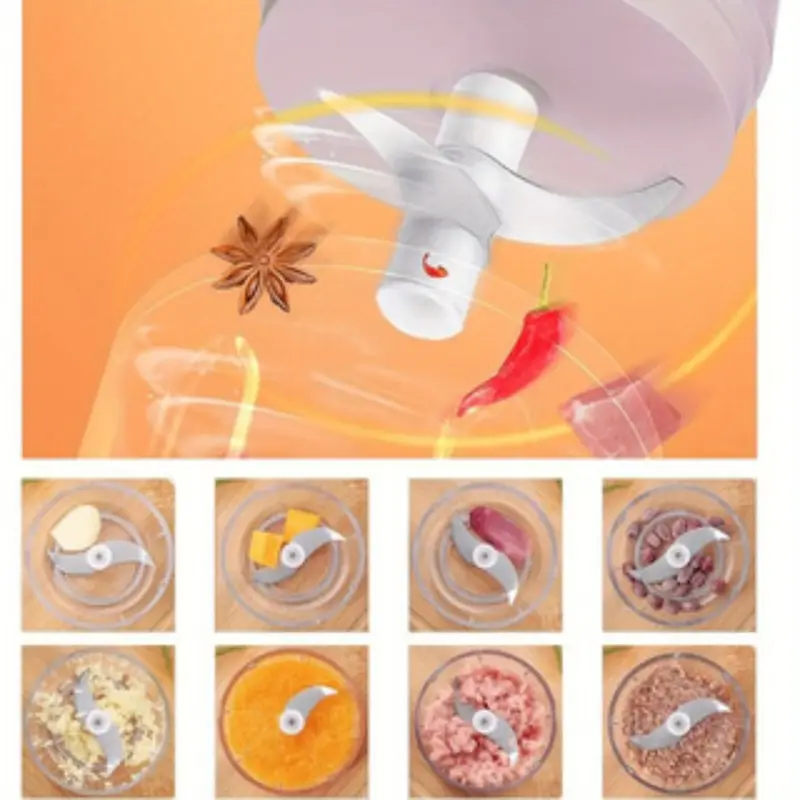 2 packs mini food processor electric mini garlic cutter mini mincer garlic crusher and easy to clean for mincing vegetables pepper onion garlic ginger spices and meat tool 250ml usb charging details 6