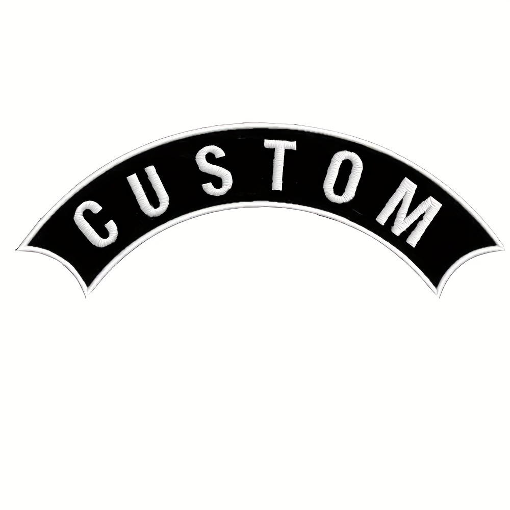 TEMU Custom Embroidered Motorcycle, Bicycle Name Patches, Personalized Rock Iron-on Name Patches, Suitable For Vests, Jackets, Leather Jackets