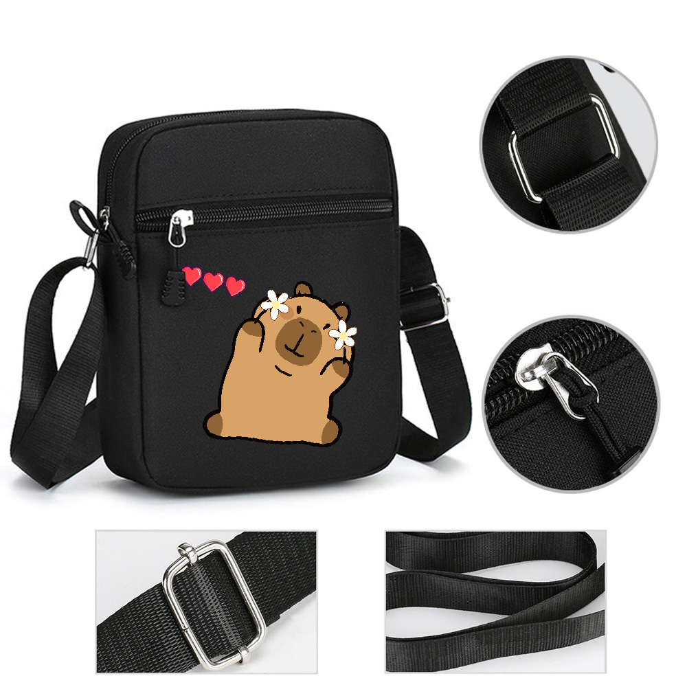 WCGXKO Capybara Pilz Make-up Tasche – Kawaii Reißverschluss-Tasche, Geschenk Für Tierliebhaber