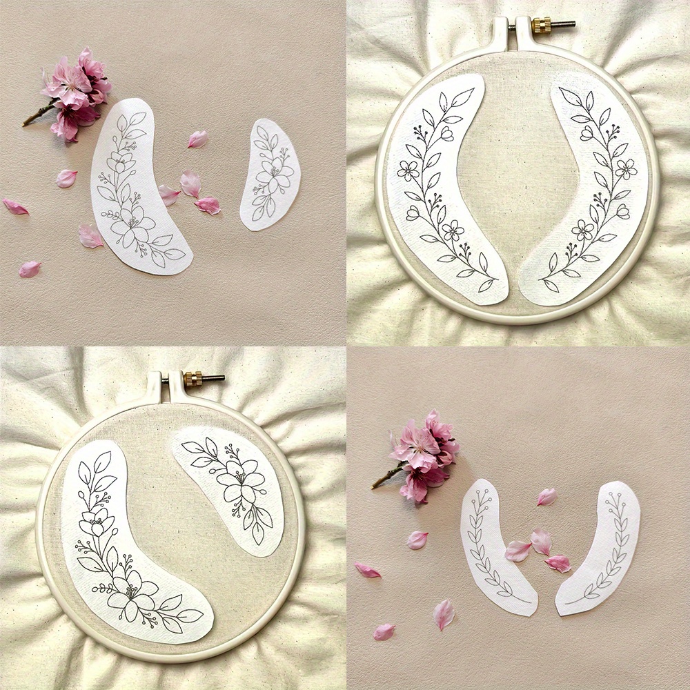 10pcs Water-Soluble Embroidery Kits for Beginners and Professionals