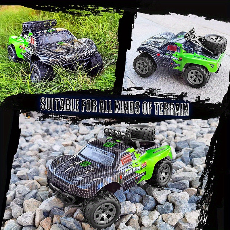 KYAMRC1:18 MPH High-Speed Off-Road RC Car - 2.4G Short Car Racing Climbing Vehicle, 4-Wheel Off-Road Design, USB Rechargeable, 4 Colors (Red/Green/Blue/White) for Outdoor Adventures, Adventure Gear, Durable Plastic Body