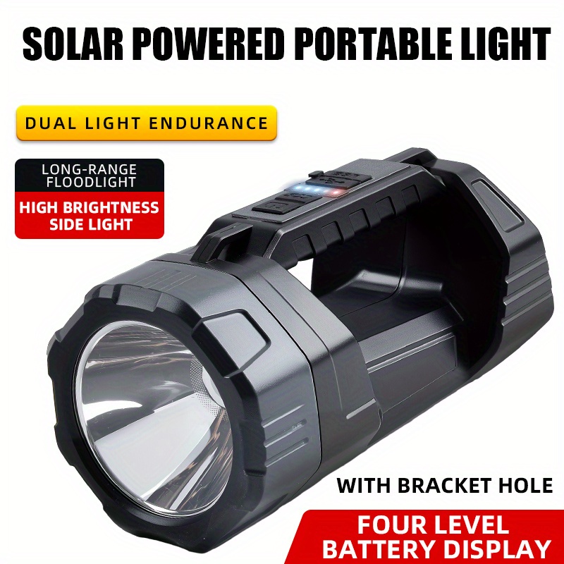 high power and ultra large portable multifunctional led solar camping light ip44 rechargeable flashlight suitable for outdoor hiking and camping usb charging non water resistant Product details 15