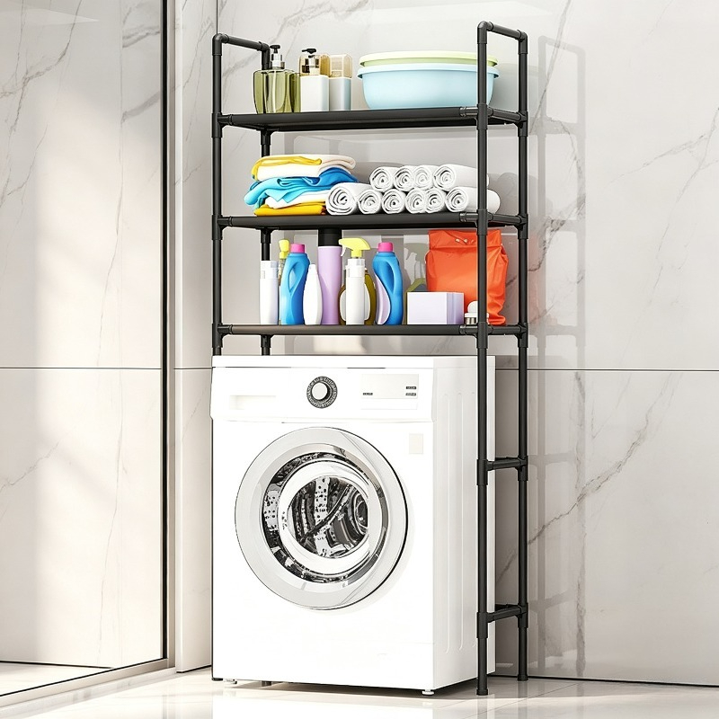 TEMU 3-tier Practical Freestanding Shelving Unit, A Multifunctional Floor-standing Laundry Room/bathroom Storage Rack, Suitable For Areas Around