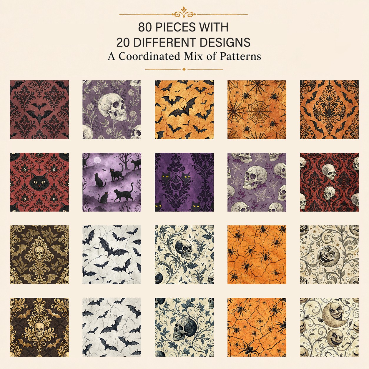 TEMU 80pcs 5"x5" Suitable For Damascus Cloth Sheets - Vintage Damascus Pattern With Serrated Edges, No Fray Suitable For Tote Bags, Coasters, Fabric