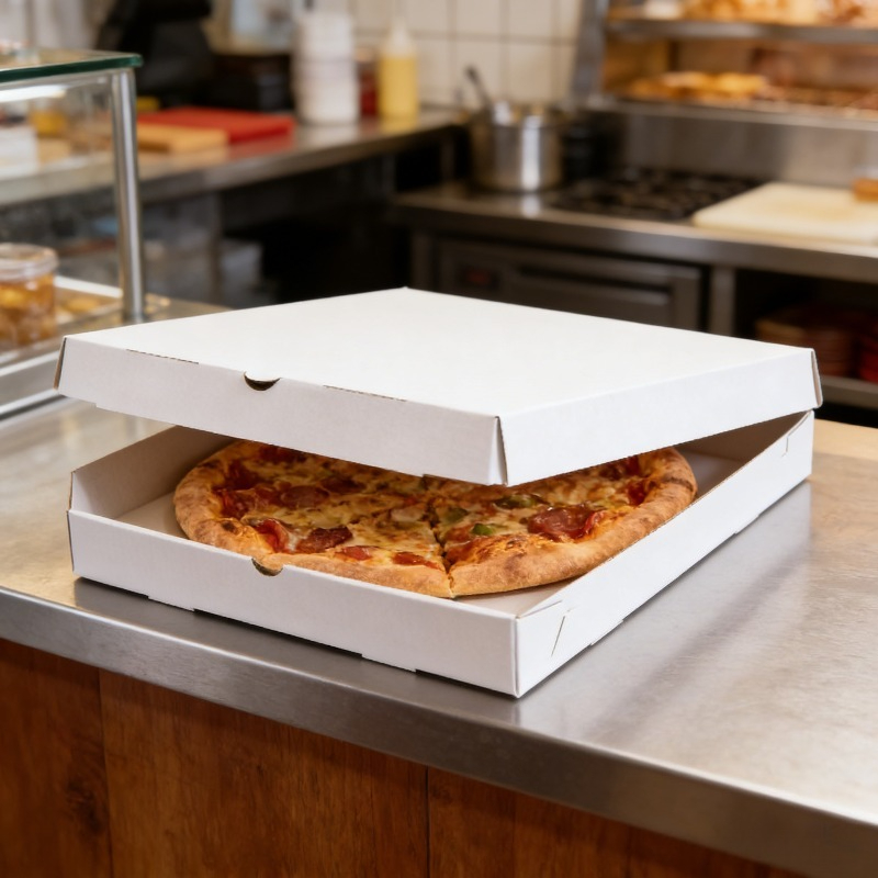15pcs white pizza boxes 12x12x2 inch large disposable cardboard bakery boxes   paper boxes for homemade pizza donuts pastries ideal for home baking and commercial use