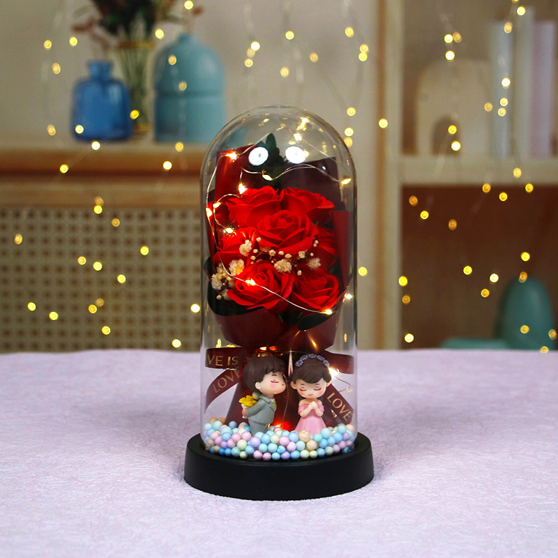 TEMU 【のギフトに】彼女や妻への、時とともに輝く花。記念日や誕生日にも最適。な造花バラのブーケ