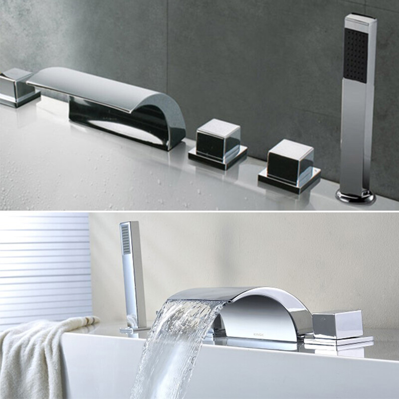Luxury Bathroom Faucet - Modern Chrome Bath Sink Mixer Tap