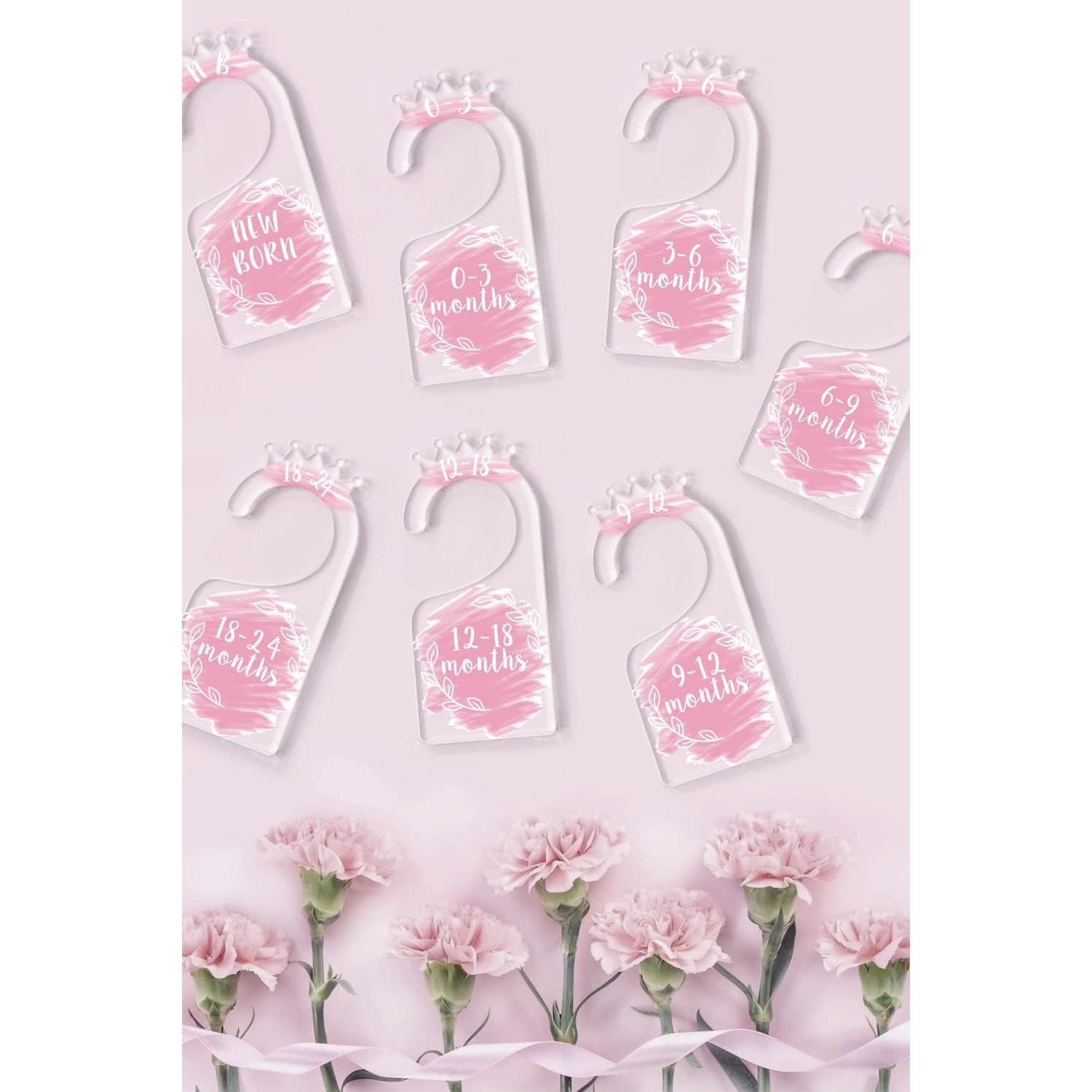 TEMU 7pcs Wardrobe Divider Set, Made Of High-quality Acrylic Material, Age Classification Clothes Hanger (/male/female Styles), Records The In The