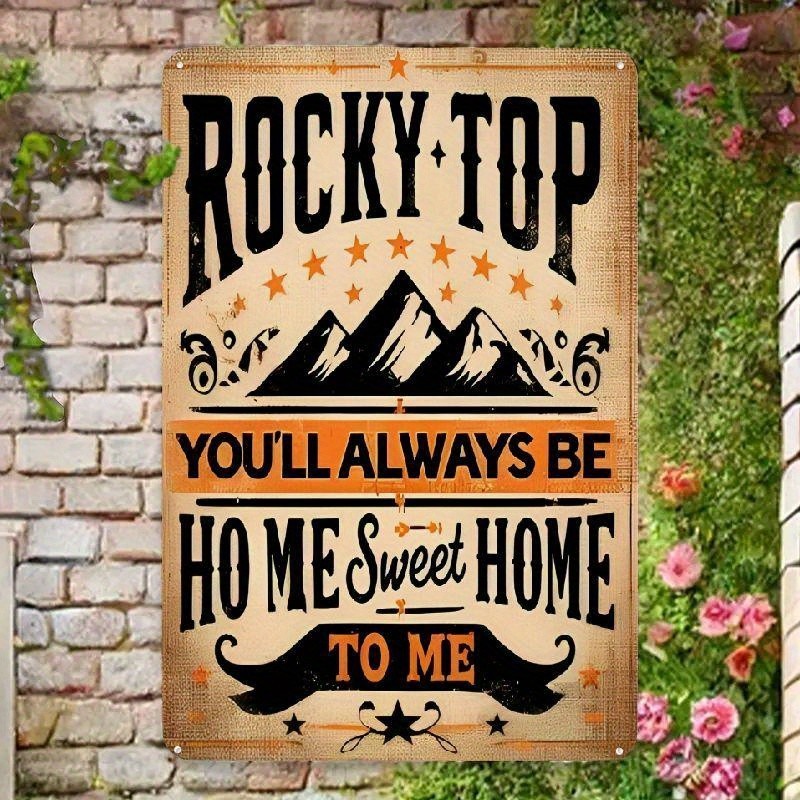 TEMU Sweet Home Metal Sign - Vintage Tennessee Wall Decor Suitable For Home & Garden, Durable Indoor/outdoor Sign, To Hang, Farmhouse Decorative