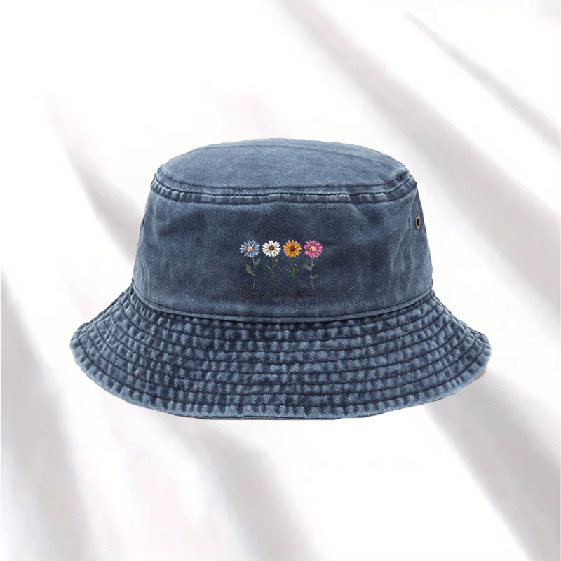 TEMU Cute Floral And Letter Print Bucket Hat, A Fashionable Item, Halloween Party Gift. Stylish Dad Hat, A Great Accessory, Suitable For Outdoor